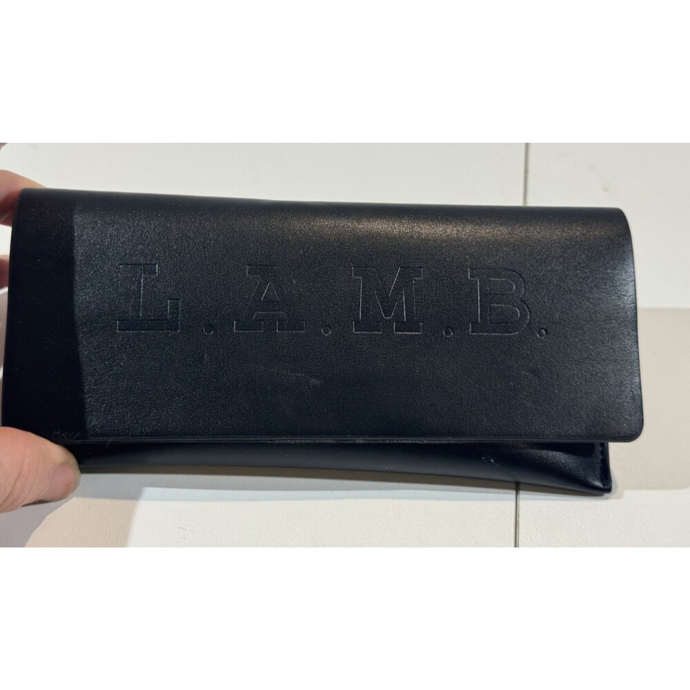 L.A.M.B. Black eyeglass sunglass case magnetic 7"x3"